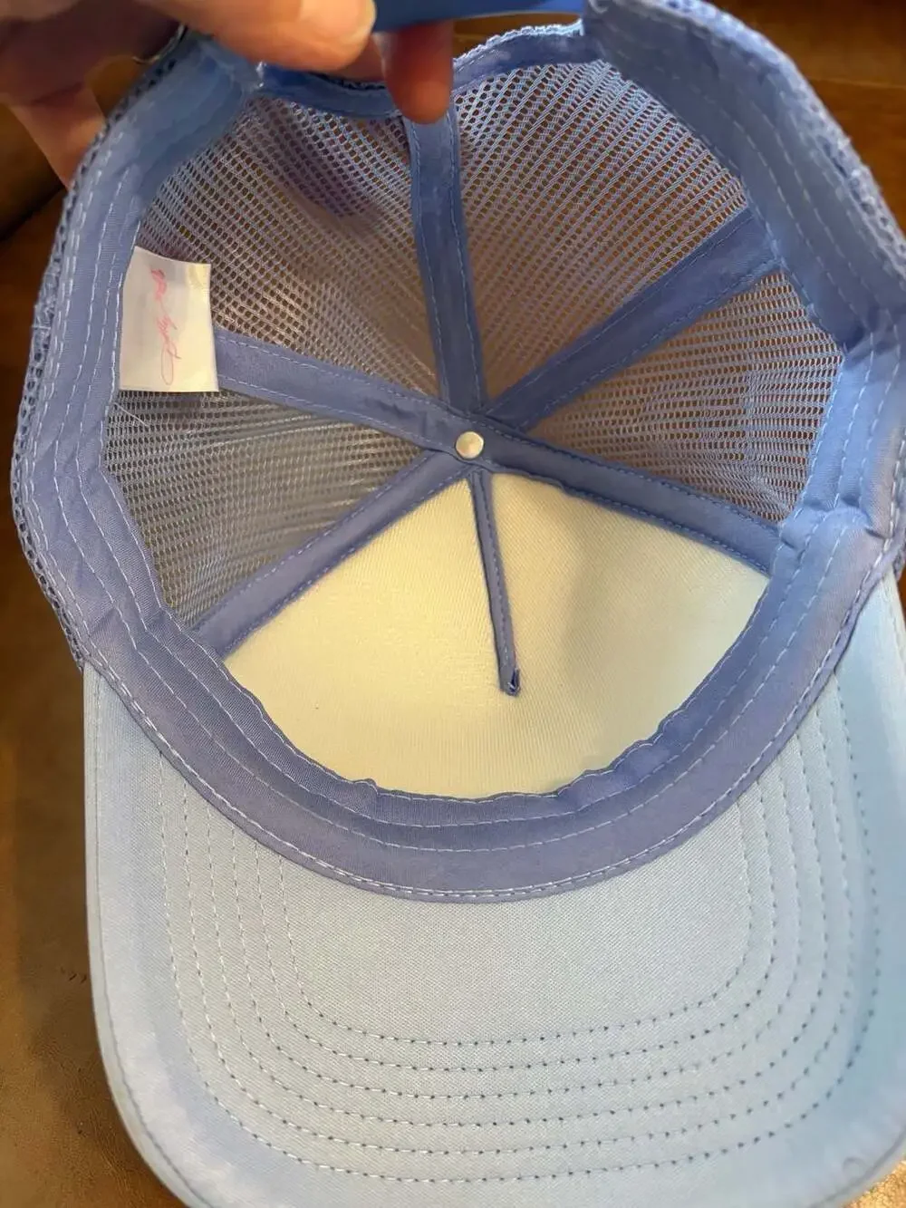 Dolly Parton Sky Blue Butterfly Graphic Mesh Trucker Hat
